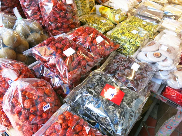 Frutta Verdura Secca Sul Mercato — Foto Stock