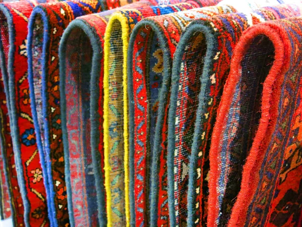 Traditional Colorful Carpets Sale — Stock Photo, Image