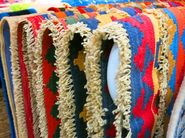 Traditional Colorful Carpets Sale — Fotografia de Stock