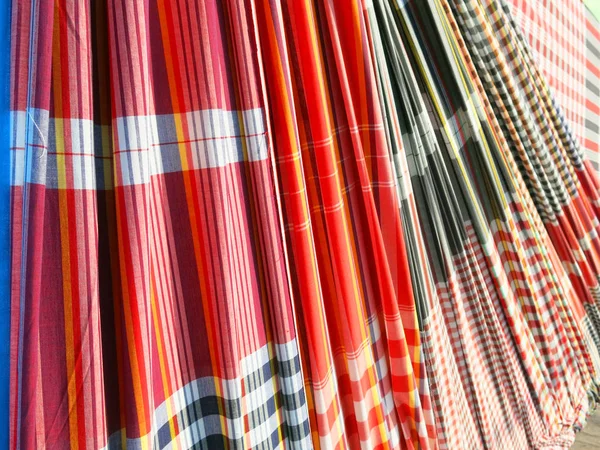 Close View Checkered Pattern Fabric — Stockfoto