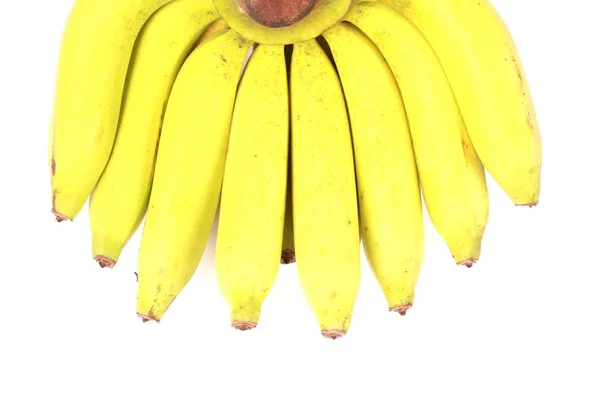 Bananas Cruas Frescas Sobre Fundo Branco — Fotografia de Stock