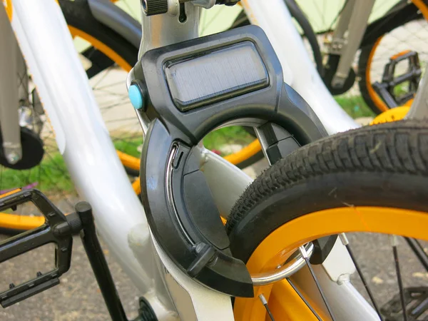 Close Bicycle Parked Street — Stock Photo, Image