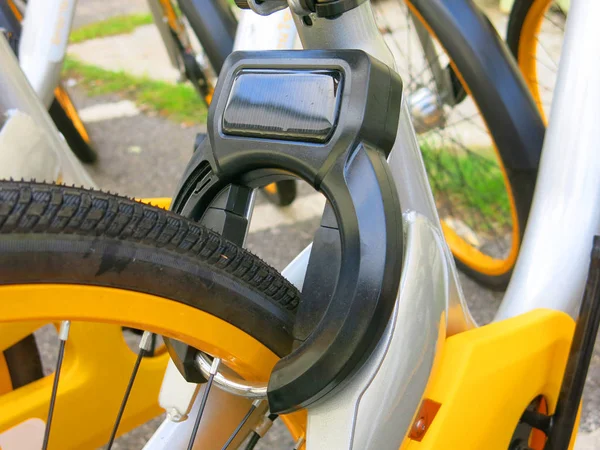 Close Bicycle Parked Street — Stock Photo, Image