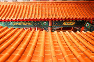 architectural detail of temple in the city of thailand