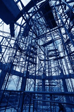 industrial background, steel structures, construction site 