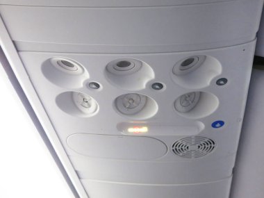 Bir yolcu uçağının içi 