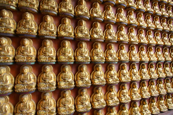 Line Gold Buddha Culture Wall — Zdjęcie stockowe