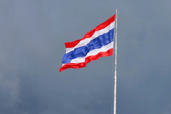 Bandera Tailandia Con Buen Cielo Asta Bandera —  Fotos de Stock