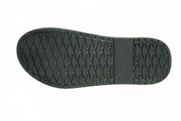 Zapato Cuero Negro Sobre Fondo Blanco — Foto de Stock