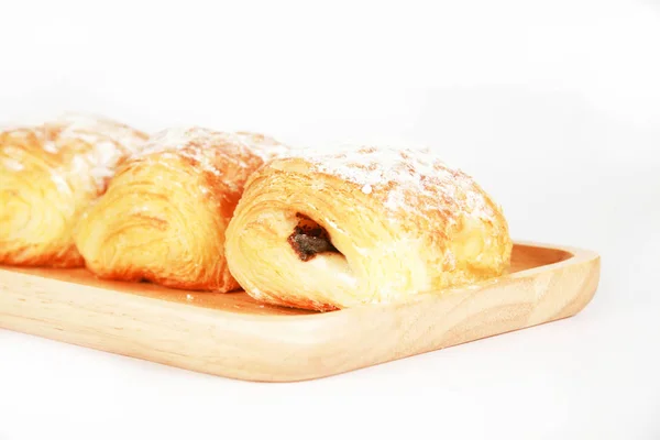 Delicious Fresh Baked Sweet Buns Close — 스톡 사진