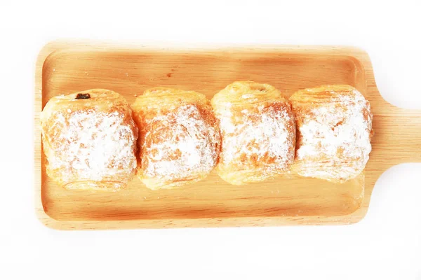 Delicious Fresh Baked Sweet Buns Close — Foto de Stock
