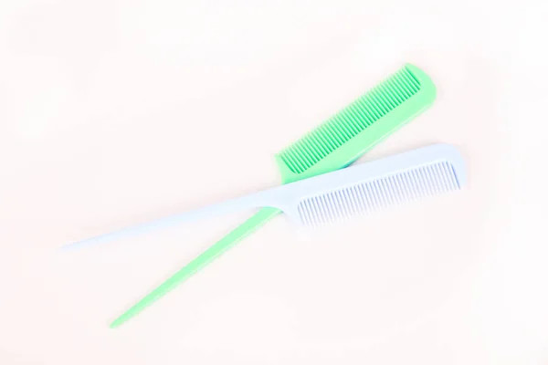 Close View Combs White Background — ストック写真