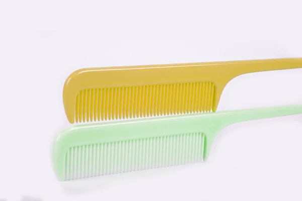 Close View Combs White Background — Stock fotografie
