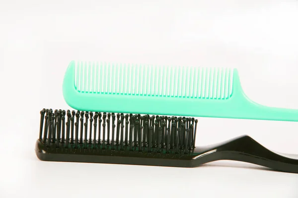 Close View Combs White Background — ストック写真