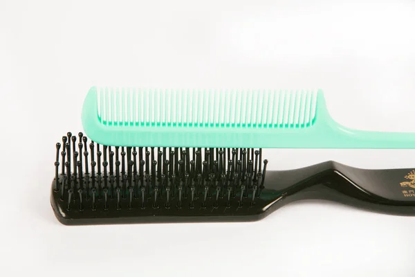 Close View Combs White Background — Stockfoto