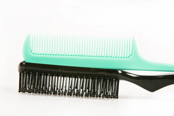 Close View Combs White Background — ストック写真