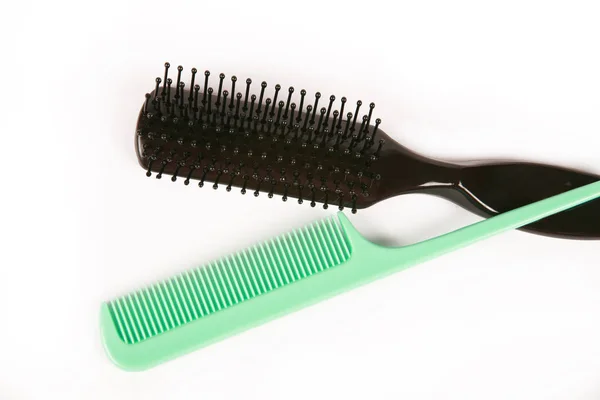 Close View Combs White Background — Stockfoto