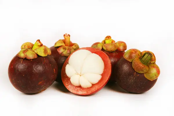 Mangosteen Fruits Fresh Healthy Tropical Fruits — Stock Photo, Image