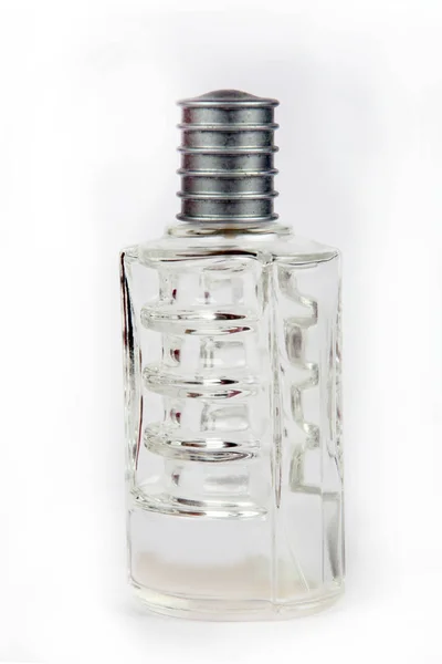 Frasco Perfume Fundo Branco — Fotografia de Stock