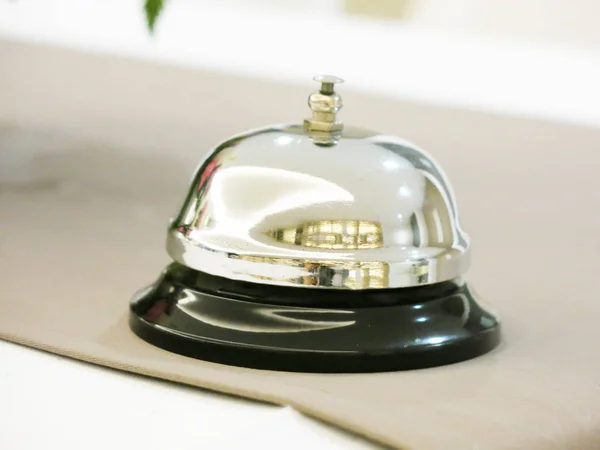 Hotel Reception Bell White Background — Φωτογραφία Αρχείου