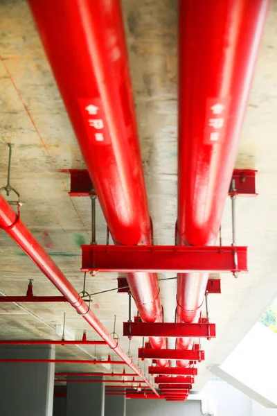 Red Pipes Industrial Building — 스톡 사진