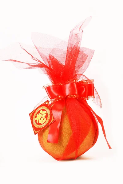 Fruit Wrapped Gift Chinese New Year Festival — Fotografia de Stock