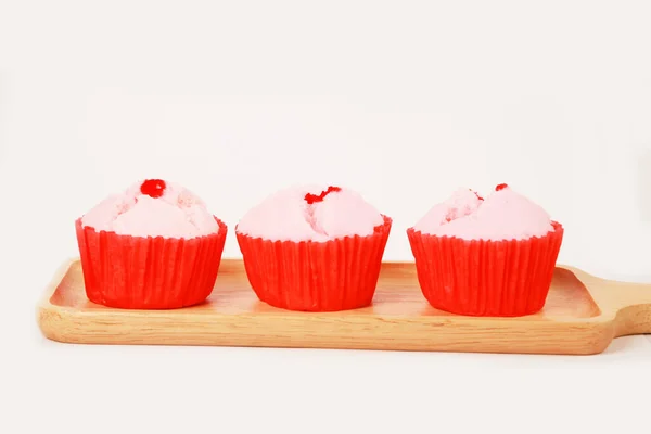 Close Fresh Tasty Cupcakes White Background — Stockfoto