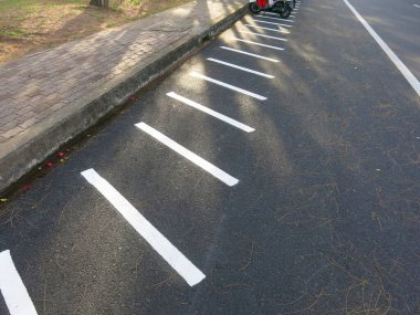 modern parking lot in city