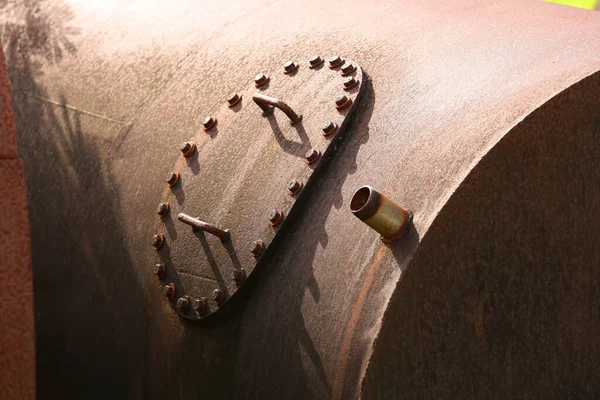 Old Oil Tank Rust Farm — Stock Photo, Image