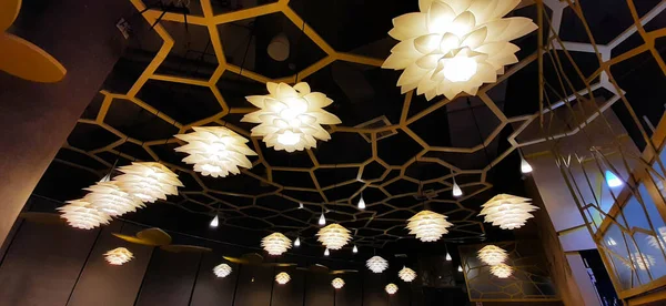 Modern lighting decorations on ceiling