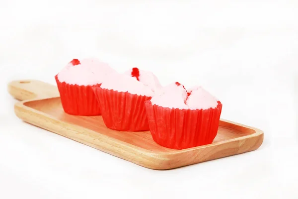 Close Fresh Tasty Cupcakes White Background — Φωτογραφία Αρχείου