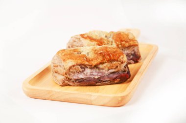 Lezzetli Asya yemeklerinin yakın çekim görüntüsü