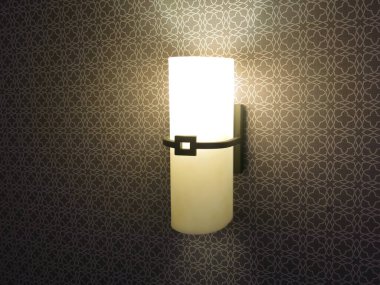 elegant illuminated lamp in room  