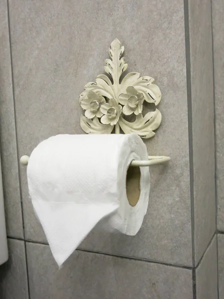 Tissue Paper Hanging Toilet — Stock Photo, Image