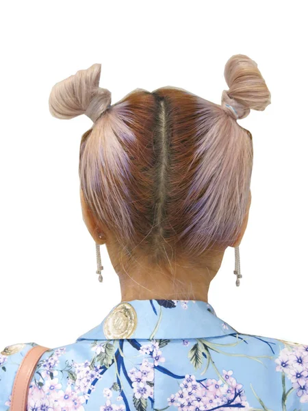 Mulher Bonita Com Penteado — Fotografia de Stock