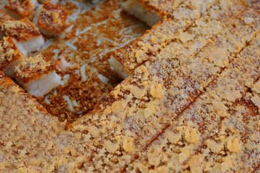 Lezzetli ev yapımı tatlı kurabiyelerden yakın çekim 