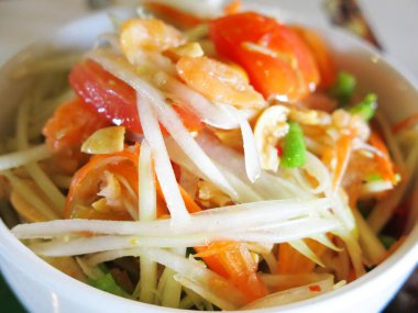 Lezzetli Asya yemeklerini kapatın.