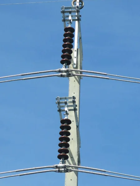 高電圧タワー電気パイロン — ストック写真