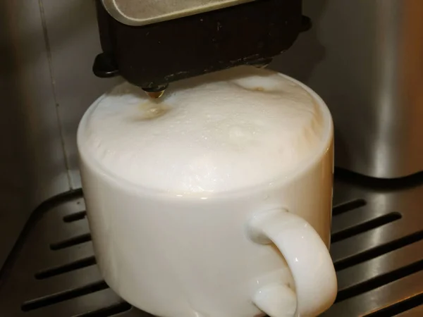 Close View Cup Coffee Coffee Machine — Zdjęcie stockowe