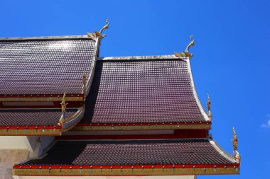 Tayland şehrindeki tapınağın mimari ayrıntıları