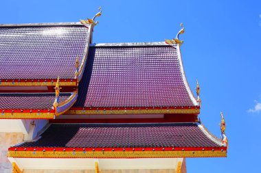 Tayland şehrindeki tapınağın mimari ayrıntıları