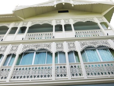 low angle view of beautiful white building architecture