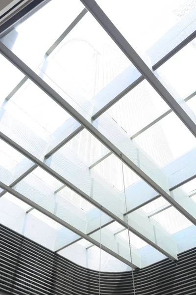 Low Angle View Elegant Interior Glass Roof —  Fotos de Stock