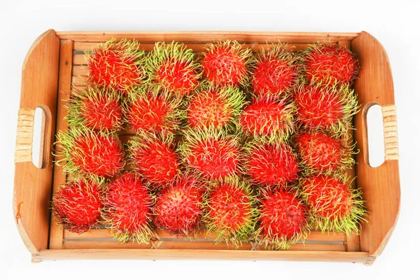 Rambutan Fruits Fresh Healthy Tropical Fruits — Fotografia de Stock