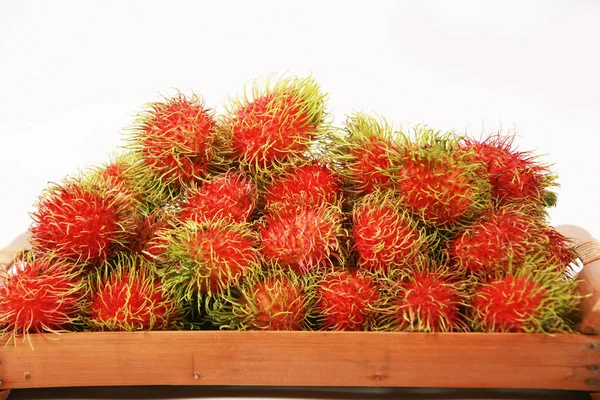 Rambutan Fruits Fresh Healthy Tropical Fruits — Fotografia de Stock