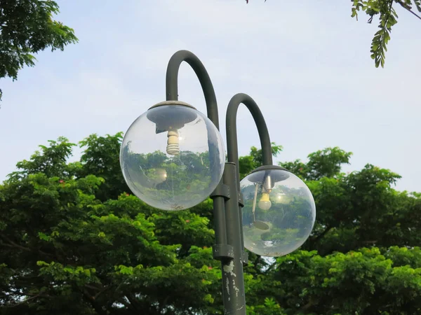 Pouliční Lampy Parku — Stock fotografie