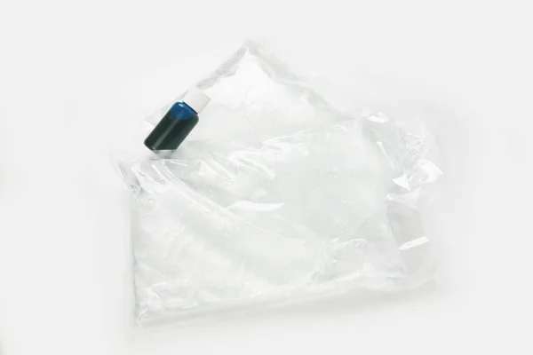 White Plastic Bag Lid Light Background — Foto Stock