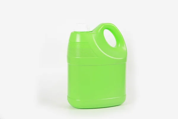 Green Plastic Container White Background — Stock Photo, Image