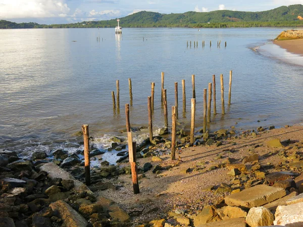 Prachtig Uitzicht Het Meer Ochtend — Stockfoto