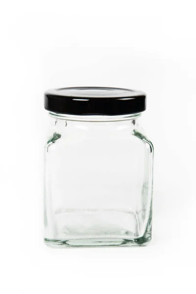 白い背景のガラス瓶 — ストック写真
